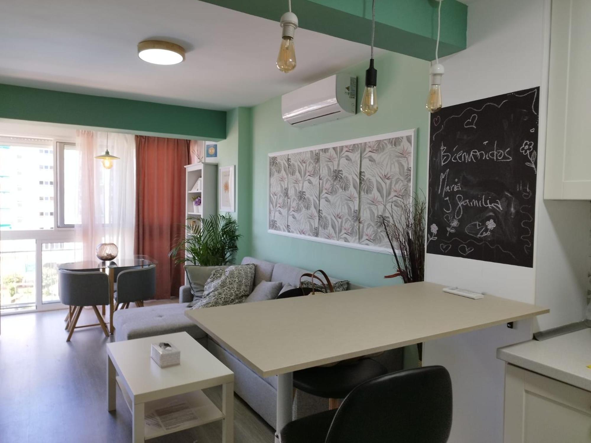 M1 403 Frontal Al Mar Vistas Terraza Y Wifi Apartment เบนัลมาเดนา ภายนอก รูปภาพ